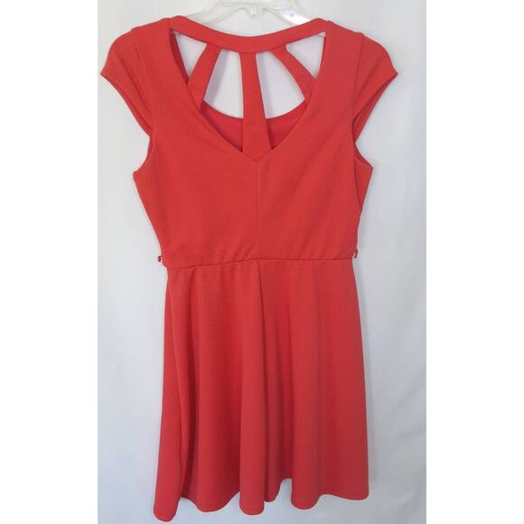 IZ BYER Mini Dress Sleeveless Size S Women  Scoop Neck Spring Summer Coral - Picture 4 of 8